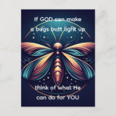 Bugs Hintern Light Up Firefly Blitze Bug Funny Postkarte (Vorderseite)
