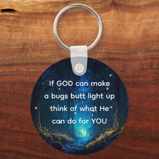 Bugs Hintern Light Up Firefly Blitze Bug Funny Schlüsselanhänger (Vorderseite)