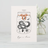 Bugs & Hisses Halloween Grußkarte Einladung (Stehend Vorderseite)