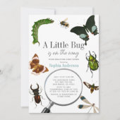 Bugs & Insects Vintage Boy Baby Shower Einladung (Vorderseite)
