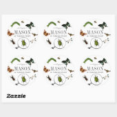 Bugs & Insects Vintage Boy Birthday Runder Aufkleber (Blatt)