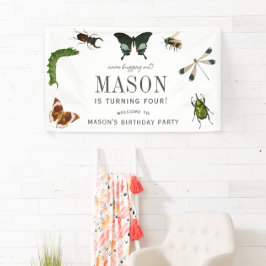 Bugs & Insects Vintage Boy Birthday Welcome Banner