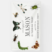 Bugs & Insects Vintage Boy Birthday Welcome Banner (Vertikal)