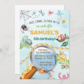 Bugs, Insekten Junge Geburtstagseinladung, Krabbel Einladung (Vorne/Hinten)