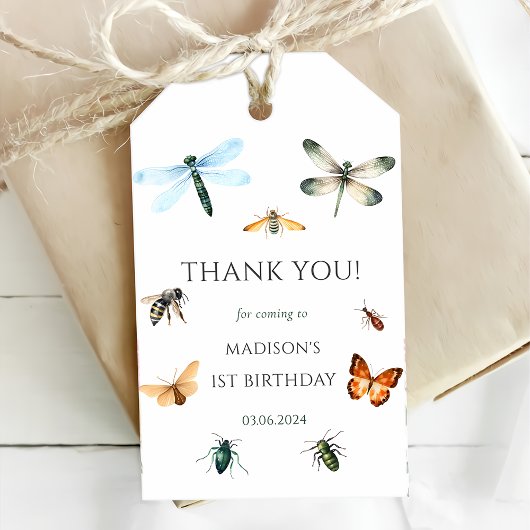 Bugs & Insekten Vintag Geburtstagsparty Geschenkanhänger