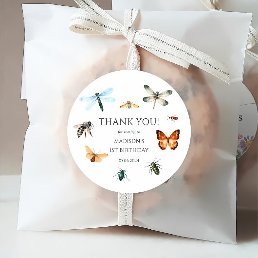 Bugs & Insekten Vintag Geburtstagsparty Geschenkanhänger