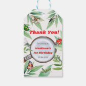 Bugs & Insekten Vintag Geburtstagsparty Geschenkanhänger (Rückseite)