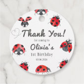 Bugs & Insekten Vintag Geburtstagsparty Geschenkanhänger (Rückseite)