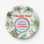 Bugs & Insekten Vintag Geburtstagsparty Pappteller (Vorderseite)