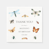 Bugs & Insekten Vintag Geburtstagsparty Serviette (Vorderseite)