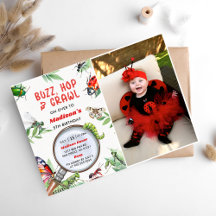 Bugs & Insekten Vintager Geburtstagsparty Einladun