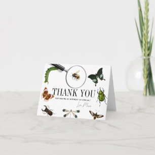 Bugs & Insekten Vintager Junge Geburtstag Dankeskarte