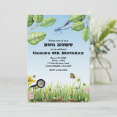 Bugs! Insektenjagd im Freien Geburtstagsparty Einladung (Stehend Vorderseite)