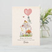 Bugs & Kisses Ladybugs Mushroom Valentine (Stehend Vorderseite)