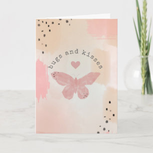 Bugs & Kisses Valentinstag Schmetterling Karte