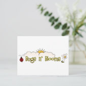 Bugs 'n' Blooms Postkarte (Stehend Vorderseite)