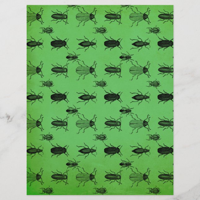 Bugs Pattern Halloween Scrapbook Paper (Vorderseite)