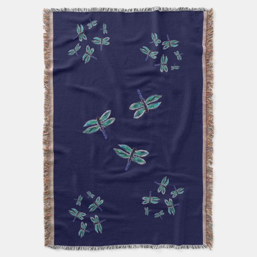 Bugs Pattern tanzen Blaue Libelle Decke (Vorderseite Vertikal)