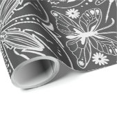 Bugs, schwarz, ganz weiß geschenkpapier (Rolleneckpunkt)