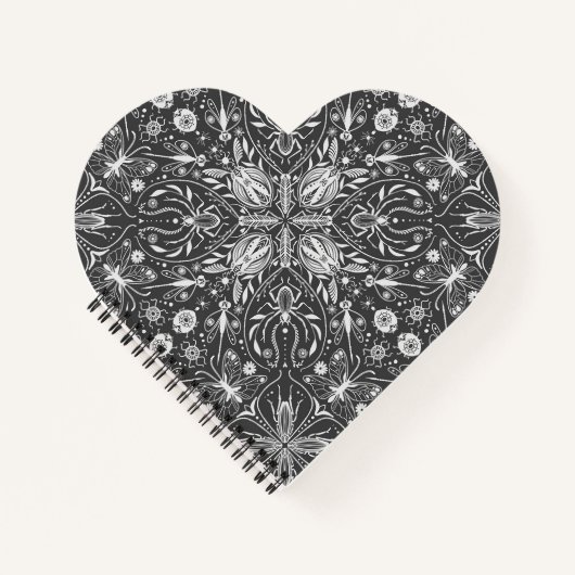 Bugs, schwarz, ganz weiß notizblock (Vorderseite)