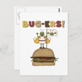 Bugs und Burgers Tshirts und Geschenke Postkarte (Vorne/Hinten)
