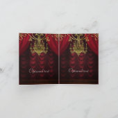 Bugundy Gold Chandlier Jeder Anlass Cards Karte (Innenseite)