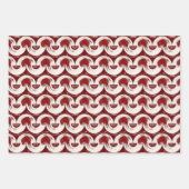 Bugundy Tubular Muster Wrapping Paper Sheets Geschenkpapier Set (Vorderseite)
