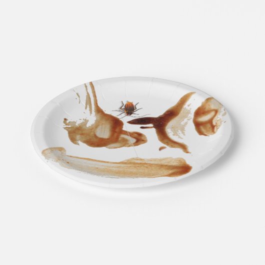 BugZeez™ Icky Sticky Rambling Roaches Pappteller (Schrägansicht)