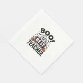 Büh bester Lehrer Vintage Halloween Lehrer Design_ Serviette (Ecke)