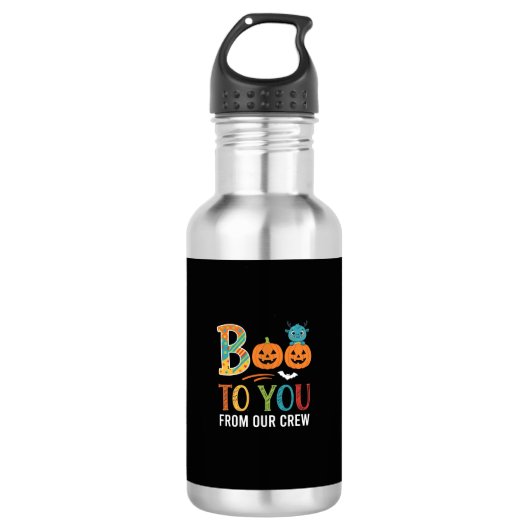 Buh dir Halloween-Crew-Design_1 Edelstahlflasche (Vorderseite)