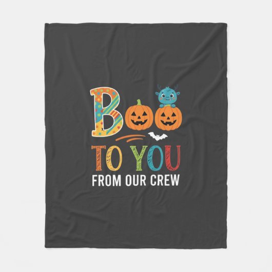 Buh dir Halloween-Crew-Design_1 Fleecedecke (Vorderseite)