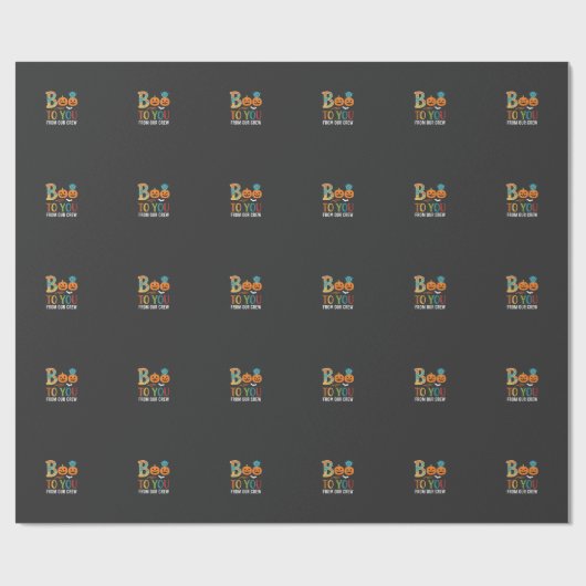 Buh dir Halloween-Crew-Design_1 Geschenkpapier (Flach)