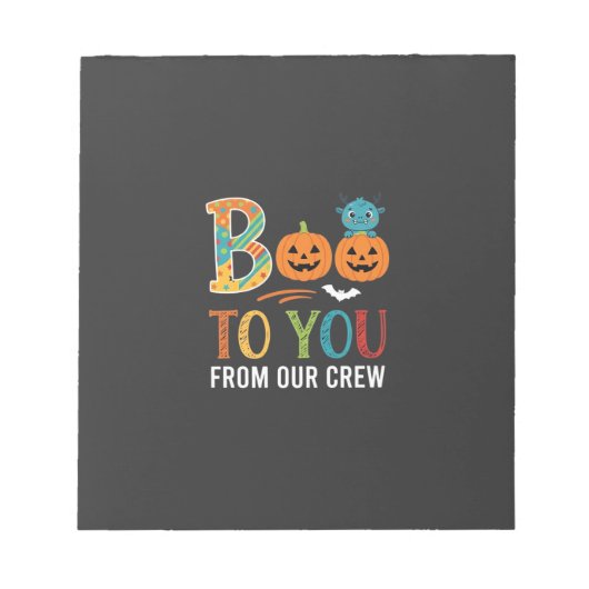 Buh dir Halloween-Crew-Design_1 Notizblock (Vorderseite)