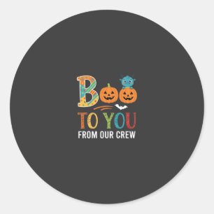 Buh dir Halloween-Crew-Design_1 Runder Aufkleber