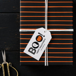Buh! Frohes Halloween-Geschenk-Anhänger Geschenkanhänger