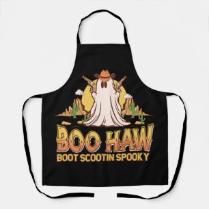 Buh Hu Western Halloween Vintage Geist Lustig Nied Schürze