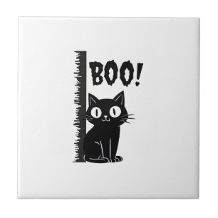 Buh! Lustige Versteck-Peekaboo-Grusel-Halloween-Ka Fliese