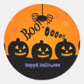 Buh! Oooh! Frohes Halloween Runder Aufkleber (Vorderseite)