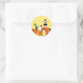 Buh! Runder Aufkleber (Tasche)