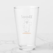 Buh! Süßer Geist Lustiges Halloween-Pint-Glas Glas (Rückseite)