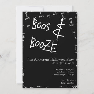 Buh und Schnaps Halloween-Party Einladung