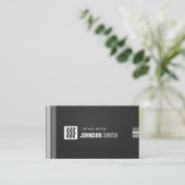 Bühne Akteur - Städtisches Schwarz-weiß Visitenkarte (Stehend Vorderseite)