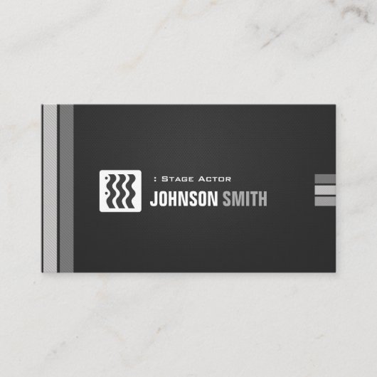 Bühne Akteur - Städtisches Schwarz-weiß Visitenkarte (Vorderseite)