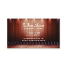 Bühne aus Holz, Schauspieler - Visitenkarte