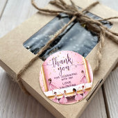 Bühne Ballerina Danke Runder Aufkleber