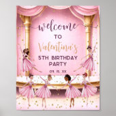 Bühne Ballerina Party Rosa und Gold Ballet Poster (Vorne)