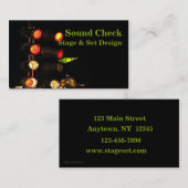 Bühne beleuchtet Geschäfts-Karte Visitenkarte (Vorne/Hinten)