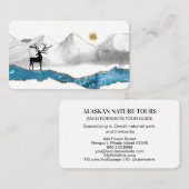 *~* Bühne Buck Antler Deer Mountain Stream Sun Visitenkarte (Vorne/Hinten)