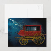 BÜHNE COACH IM LICHTSTORM POSTKARTE (Vorne/Hinten)