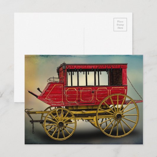 BÜHNE COACH POSTKARTE (Vorne/Hinten)